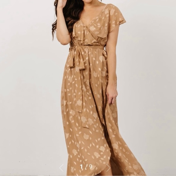 NWT Baltic born “Marion Jacquard Ruffle Maxi Dress” - Picture 2 of 7